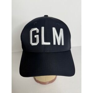 GLM Golf Life Metalz Navy Golf Hat Adjustable Strapback Embroidered Logo